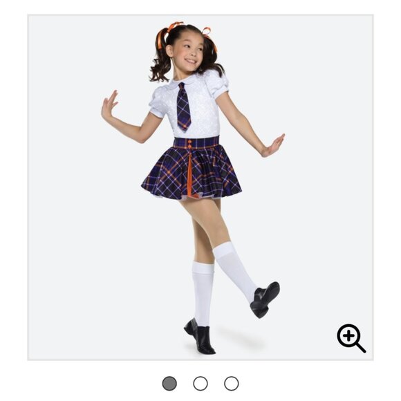 Revolution ABC Dance Costume Plaid Skirt with Tie - Picture 1 of 1